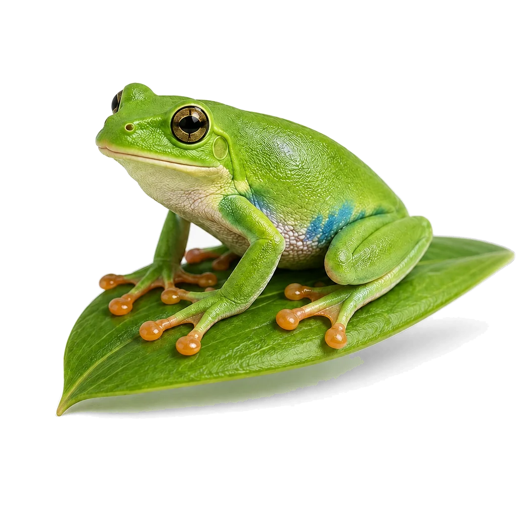 A tree frog, reimagined in 3D